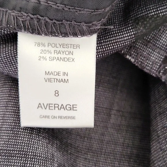 New York & Company Seventh Ave Dark Grey Dress Suiting Pants Size 8 - Picture 7 of 8